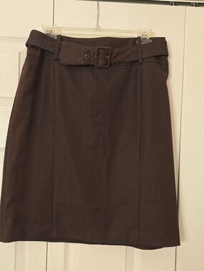 NWOT Cato Size 8 Dark Brown Belted Pencil Skirt